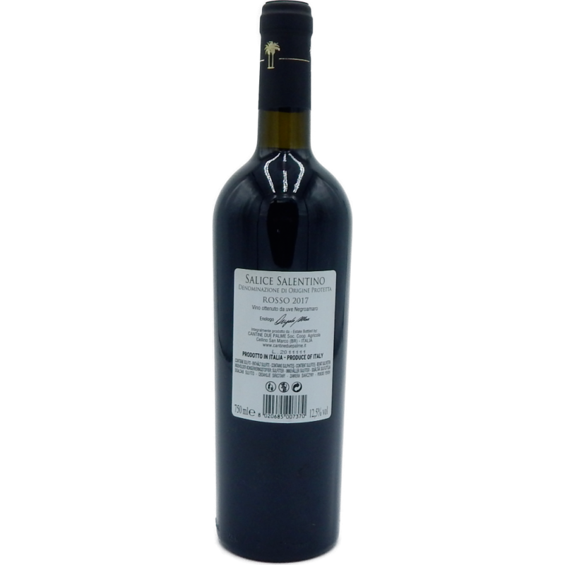 DUE PALME MONTECOCO SALICE SALENTINO DOC 75 - immagine 2