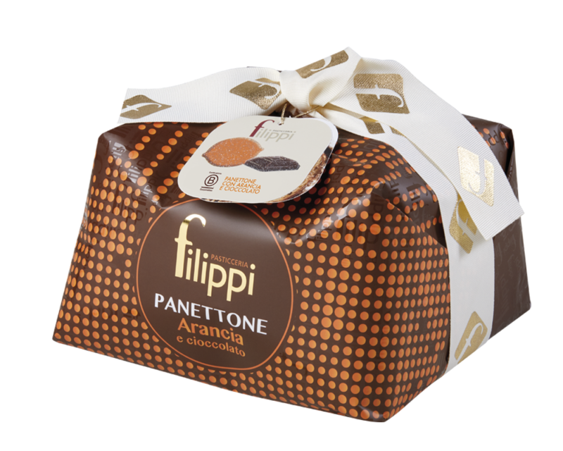 PASTICCERIA FILIPPI PANETTONE SPECIALE CON ARANCIA E CIOCCOLATO 1KG